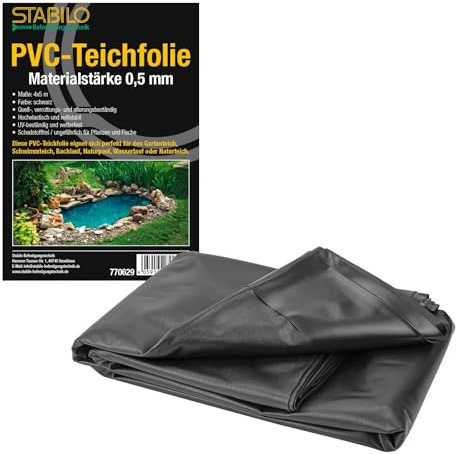 PVC Teichfolie 0,5mm - 4x5m | Folie UV- und witterungsbeständig