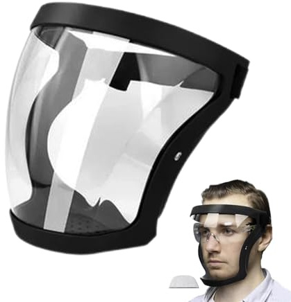 Generico visiera protettiva da lavoro, maschera Integrale protettiva viso da lavoro, visiera trasparente Antipolvere e antiappannamento con elemento filtro, per decespugliatore, Saldatura industria