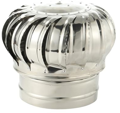 EJGMCNSGB Acciaio Inox 304 Vento Tetto Ventilator NonPowered Rotat Comignolo per Camino Cucina Bagno & Ga Ventilat (31.5 / 80cm)