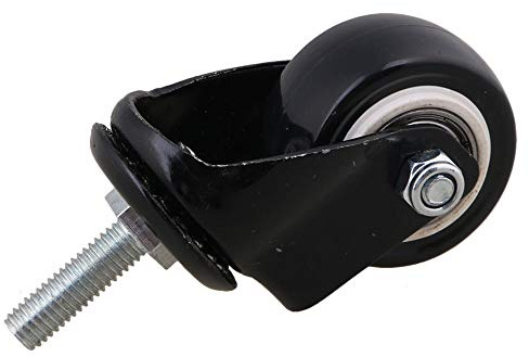 Ersatzrollen mit Bremse, 4 Stück, robust, 240 kg, M8 x 25 mm, PU, feststellbare Lenkrollen für Rollwagen, Möbel, schwarz