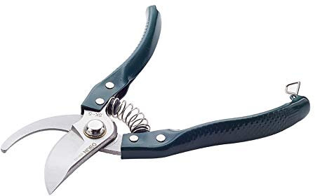 Utoolmart Gardening Scissors Professional 200mm Total Length SK-5 Steel Fine Grinding 55mm Length Blade Polishing Surface Sharp Pruning Shear for Trimming Borders Boxwood Bushes 1pcs