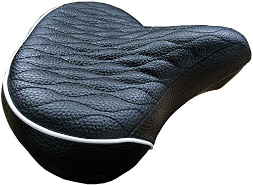 Made in Taiwan, Fito GSW Beach Cruiser Comfort Retro City Fahrradsattelsitz, schwarz weiß