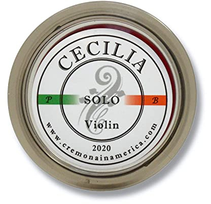 CECILIA 'SOLO' Kolophonium für Violine, Kolophonium speziell formuliertes Violine Kolophonium für Violinenbögen (Mini (Half Cake))