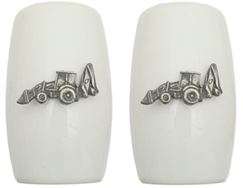 Digger China Salt and Pepper Shakers Cruet Set Modern White CSP 101