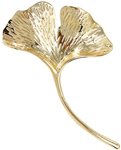 Holibanna Metallverkleidung Ginkgo Brosche Blatt Anstecknadel Schal Schal Brosche Hut Anstecknadel Kleidung Für Vintage Tanzparty Accessoires Schalnadel