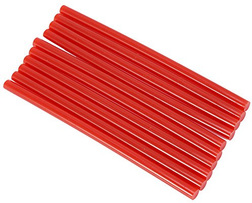 TOPINCN 10-teiliges Heißklebestift-Set, Heißklebestift, 0,27 X 5,9 Zoll, Bunte Klebepistolen-Sticks, Selbstklebende DIY-Bastelstäbe für 20 W Kleine Power-Pistole für (Rot)