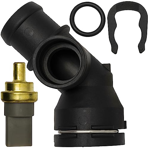 AERZETIX - C67181 - Kühlmittelflansch mit Dichtung, sensor und anschluss für thermoschalter - kompatibel mit OE-nummern 1K0122291AD, 1K0122291D
