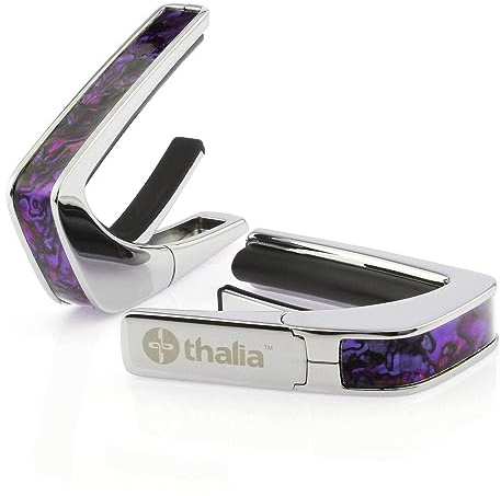 Thalia Exotic Shell Series Kapodaster mit Chrom-Finish und Purple Paua Einlage