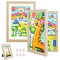 Hipsignal Kids Art Frames, 2 Pack A4 Photo Frame for 150 Pictures, Fillable Front Opening Kids Artwork Display Frame with Mount for Hang or Stand Display Children's Drawings, Art Projects (Wood)