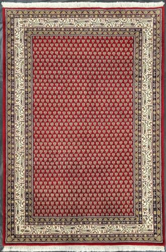 Rug Studios Teppich NARGIS Mir | Farbe: Rot; Größe: 123 x 180 cm | strapazierfähig und leicht zu reinigen | Wohnzimmer | Schlafzimmer