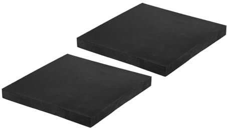 PATIKIL Rubber Anti-Vibration Pads, 2 Pcs Square Vibration Isolation Mats 6 x 6 x 0.6 for HVAC Air Conditioner Air Compressor Washer Dryer, Black