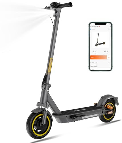 EVERCROSS EV10S MAX Elektroroller mit Straßenzulassung (ABE), Faltbarer E Scooter für Erwachsene - mit APP, 500W Motor, 80-150KM Reichweite, Max.20 km/h, 10 Vakuumreifen mit Gelschicht