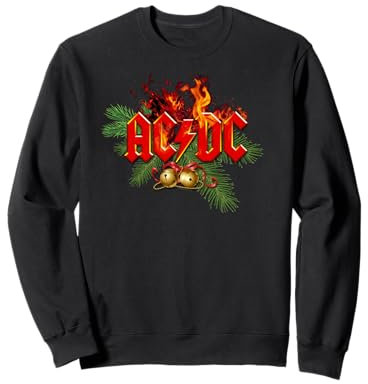 AC/DC Weihnachtswunschzettel Flaming Logo mit Glocken Sweatshirt