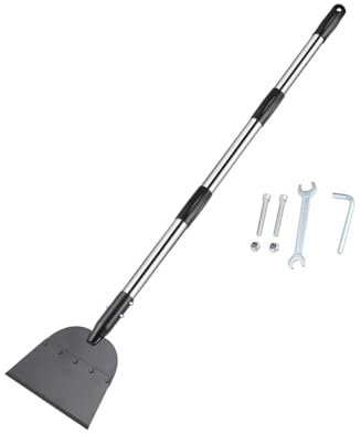 Folpus Strumento per La Rimozione Del Ghiaccio con Pala Da Neve Larga Strumento Da Giardinaggio Portatile con Pala Da Ghiaccio Ad Altezza Regolabile P, 3 Sezioni