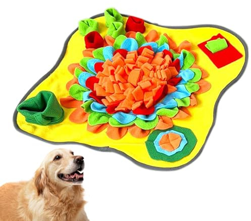 Schnüffelmatte, Schnüffelmatte für Hunde, Hundefutter Puzzle Schnüffelmatte Hundespielzeug, Hunde-Puzzle-Futterspender, Leckerli-Spielzeug, Schnüffelmatte, Hundespielzeug für kleine,