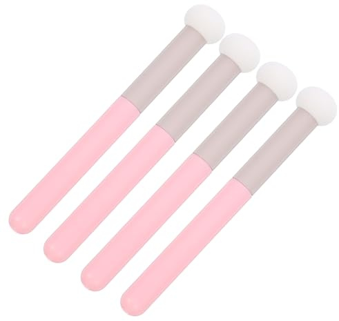 WEKADRIN 4pcs Mushroom Head Concealer Brush and Makeup Sponge Set, Dry and Wet Dual-use Blending Applicators for Foundation and Powder Makeup, Portable Cosmetic Tools for Coverage