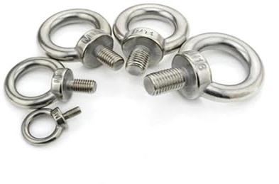 HBALDTEDC Bullone a Occhiello con Spalla di Sollevamento, Confezione da 16 Viti a Occhiello di Sollevamento in Acciaio Inossidabile DIN580 304 M5 M6 M8 M10 M12 M14(M8(2PCS))