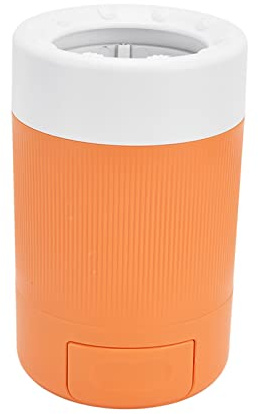 Pulitore per zampe di cane, pulitore portatile per zampe di cane, bicchiere, strumento leggero per la pulizia del pelo a casa, in viaggio, in materiale ABS di alta qualità (arancione)