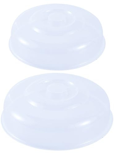 2PCS Microwave Plate Cover 8 9 Inch Bpa-Free Clear Splatter Cover Steam Vent