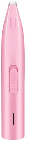 ZGUZMCMK Tierhaarschneider Fellschneider Haarschneidemaschine Pfotenschneider mit Geräuscharmem Motor für Eine Stressfreie Fellpflege Und LED Licht für, Rosa