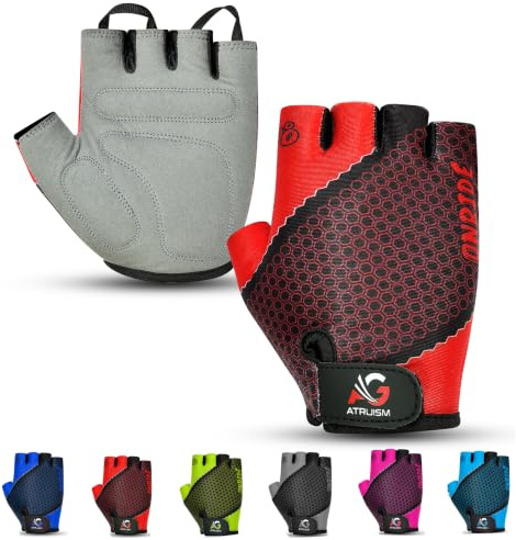 ATRUISM GEAR Kids Bike Gloves, Fingerless Cycling Gloves for Boys & Girls, Ages 2-8, MTB, BMX, Mountain Biking