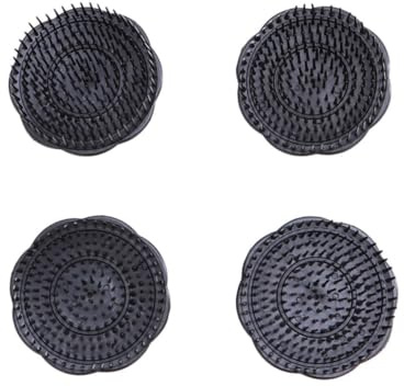 Artibetter Shampoo Haarbürsten zur Kopfhautpflege und Durchblutungsförderung 4 Stück pack aus Flexiblem Kunststoff Weiche Massagebürsten Schwarz für Haartypen
