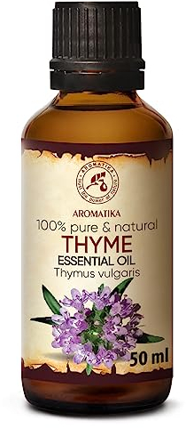 Thymianöl 50ml - Reine & Natürliche Ätherisches Thymian Öl - Thymus Vulgaris Oil - Österreich - Gut für Aromatherapie - Aroma Diffuser - Duftlampe - Haut- und Haarpflege