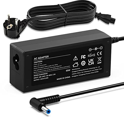 Caricatore HP Computer Portatile 65W Alimentatorer HP Pavilion 11 13 15 EliteBook 850 840 830 ProBook 430 440 450 HP 240 250 255 G6 G7 741727-001 710412-001 Caricabatterie PC Notebook Adattatore
