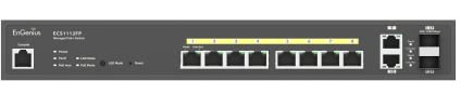 EnGenius Cloud Managed - Conmutador (8 Puertos, Gigabit 130 W, PoE+) - ECS1112FP