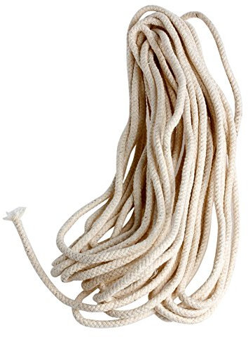 N-K 10 mètres de mèche en coton tressé pour lampe à huile ou à pétrole 4 mm, très pratique et durable.