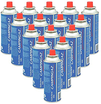CAMPINGAZ Metal Butane Gas Canister for Camping (6.9 x 18 cm) - 16 Pack