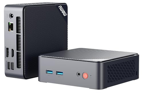 AWOW Mini PC W-11 Pro Gen12 N100 Quad Core 3.40 GHz, 8 Go DDR4 512 Go M.2 SSD Mini Ordinateur de Bureau, Micro PC Double Affichage HDMI DP 4K@60Hz RJ45 1000Mbps Ethernet Gigabit, WiFi5