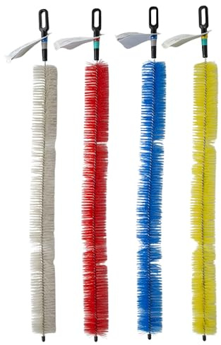 Bargain House Radiator Cleaner Brush 70cm Long Handle, Pack of 2 | Soft bristles reach deep inside radiators to remove dust and debris. Flexible design with random colours for easy cleaning.