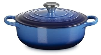 Le Creuset Signature Cast Iron 24cm Sauteuse Azure Blue