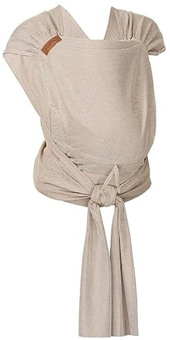 Hoppediz Hop-Tye Advanced - 4-in-1 Babytrage für Neugeborene ab Geburt - Halfbuckle Tragehilfe mit Tuchträgern - mitwachsend bis 20 kg - Design Djerba