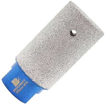 BRSCHNITT - Fresa de diamante de 30 mm – Fresa de diamante para ampliación de agujeros existentes en porcelana, cerámica, azulejos, mármol, granito, rosca M14 para amoladora angular