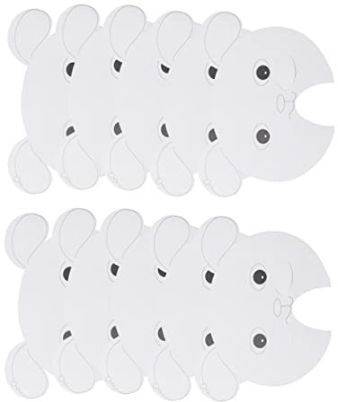 ABOOFAN 15-teiliges Set Maskerade Katze Papier Masken Purge Weiß Masken Tier Diy Superhero Blank Halloween Kostümmasken Für Kinder Papier Mache Weiss Graffiti Männer Und Frauen Partybedarf