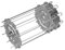 BridgePro Stainless Steel Rotating Rotisserie Kebab Skewer (21 x 14 x 14 cm) - 36L Airfryer