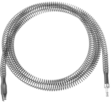 sourcing map 1 removedor de obstrucciones de drenaje de 118 pulgadas, 3 m, 16 mm de grosor, cable de resorte con conector de taladro eléctrico, serpiente de fontanería para fregadero de cocina, bañera
