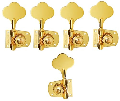 Cloverleaf, accordatori per basso a 5 corde, meccaniche per accordatura basso, 5 corde, per standard americano/Highway One Series JB Jazz Bass/PB Precision Bass Gold 4R1L