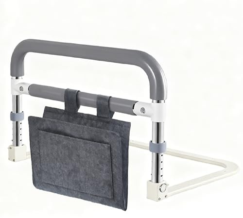 NJUN barrière de lit Adulte,Barre de lit pour Personne âgée,Barriere de securite lit,Barre de lit,Élargissement, d'appui de à Hauteur Réglable,Pliable,Anti-Chute, Sécurité et Stabilité,62,5 x 45 cm