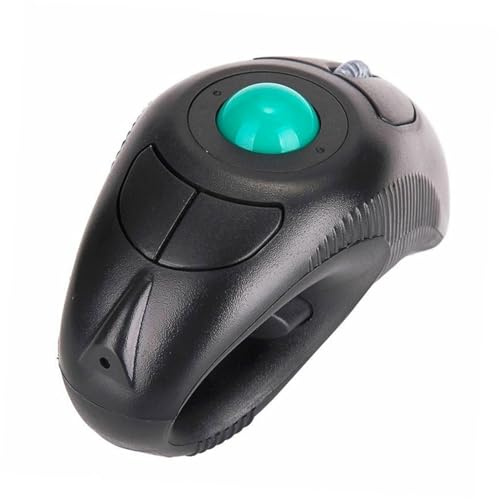 SEWACC Souris à Boule de Commande Noire 2, 4 Ghz sans Fil 1000 Dpi | Port Usb, Conception Portable en Plastique, 5 Touches, Adaptée aux Gauchers et Droitiers