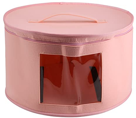 Aboiled Hutschachtel Organizer Runde Hutschachteln Faltbare Hut Aufbewahrungstasche mit Staubdichtem Deckel GroßE Hut Aufbewahrungsbox Hutschachteln C