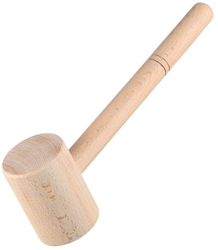 IWOWHERO Carpenter Mallet Wooden Hammer for DIY Woodworking Leather Carving Tool Solid Handle for Woodturning Projects