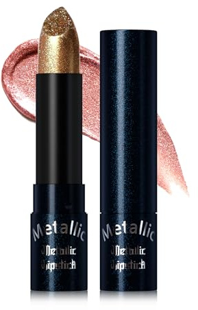 Nude Rose Rouge a Levre Mat Longue Tenue, Gloss Sans Transfert Haut Pigment | Rouge a Levre Mat Longue Tenue, Rouges à Lèvres Pailleté Métallique, Waterproof Sans Transfert, Haut Pigment Maquillage Femme