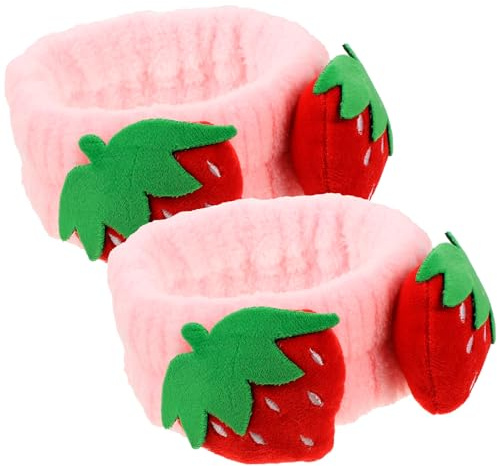 STOBAZA 2pcs Bandeaux de Maquillage Souples Visage en Tissu Rose, Légers et Élastiques, Nettoyage du Visage Protection des Yeux