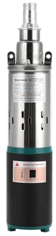1 x 20 l/min solpump, lyft = 30 m-45 m kabel 9 m 12 V 24 V djup brunnspump dränkbar skruvpump bevattning trädgård hem (48V-60 V 45 m 400 W 888)