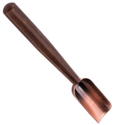 GARVALON Cuillère à Thé Multifonction en Bois D’Ébène Noir Manche en Bois Massif Accessoire pour Thé en Vrac Compacte Fournitures Maison Dosage Précis Cuisine