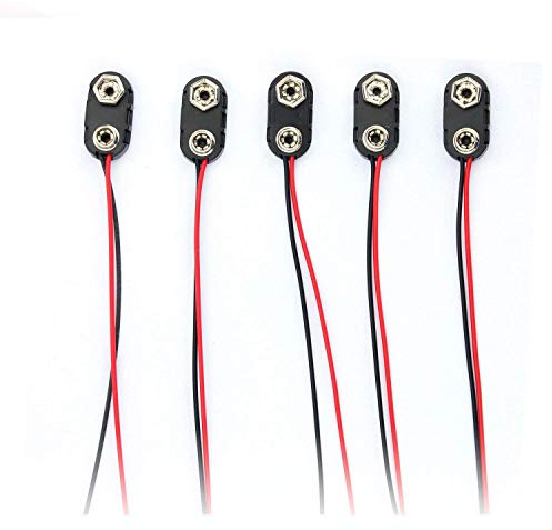 9 V Batterie Snap connecteur Clips Pile 9 V connecteur Boucle boîtier Plastique I-Type 5pcs