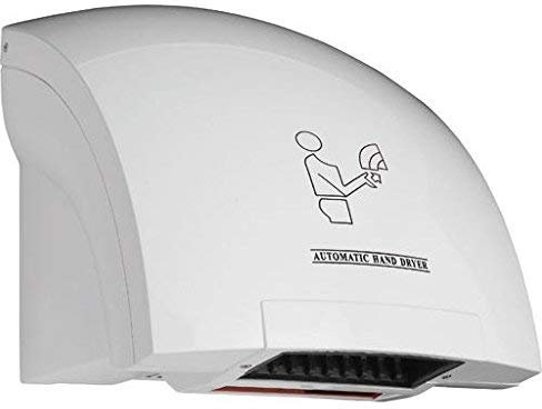 PEBSHOP Asciugamani Elettrico A Muro per Bagno L. 24 x P. 24 x H. 23 cm.